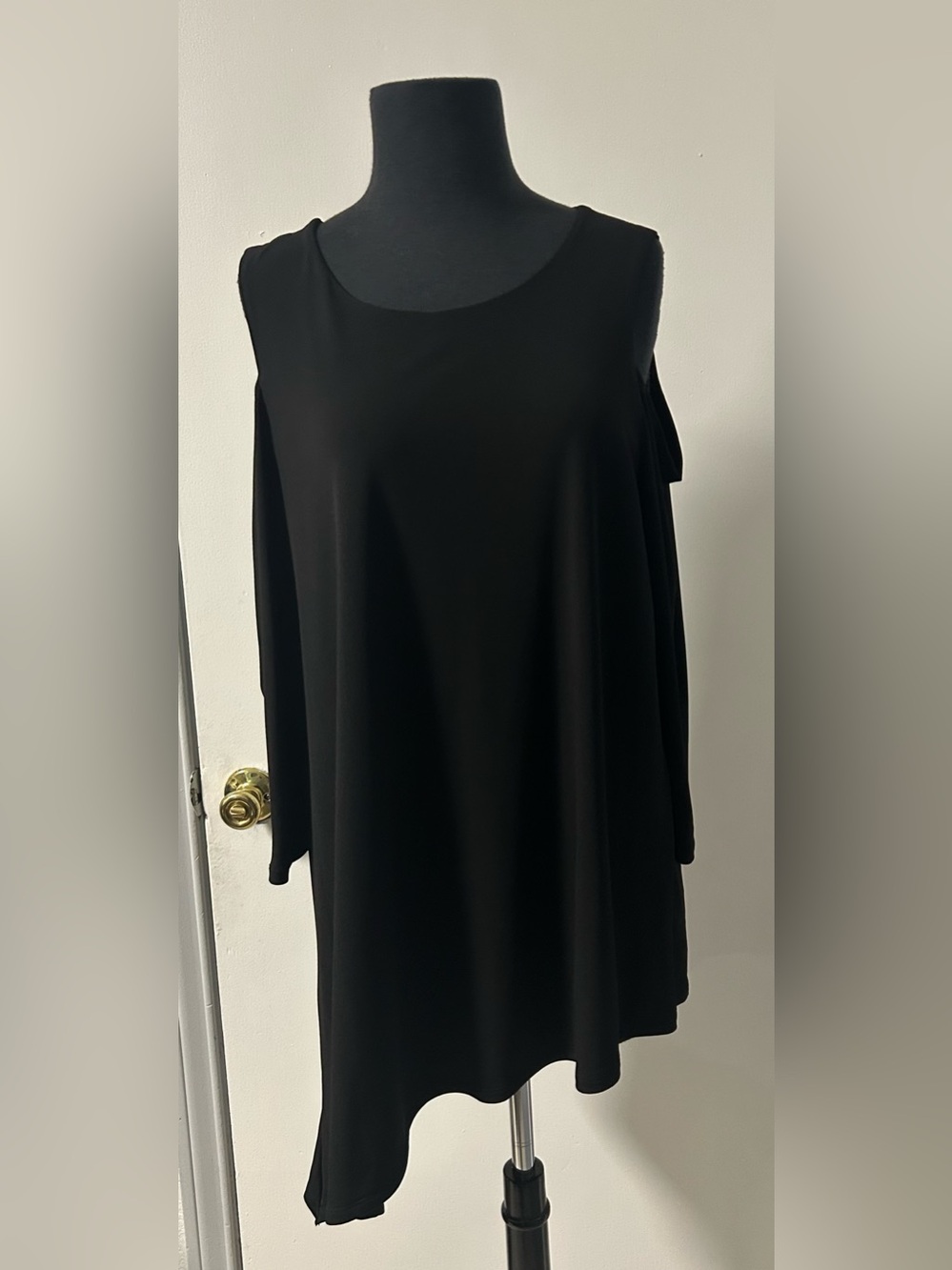Saks Fifth Avenue Black Cold-Shoulder Dress